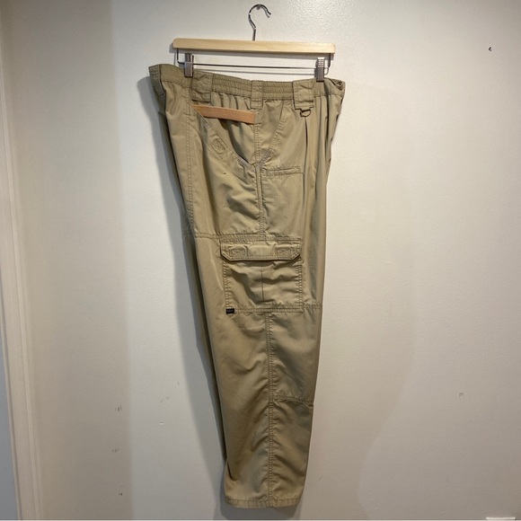 5.11 Tactical Beige Ripstop Cargo Taclite Pro Pants Mens 34x29.5 (Tag 36x32) - Picture 4 of 12